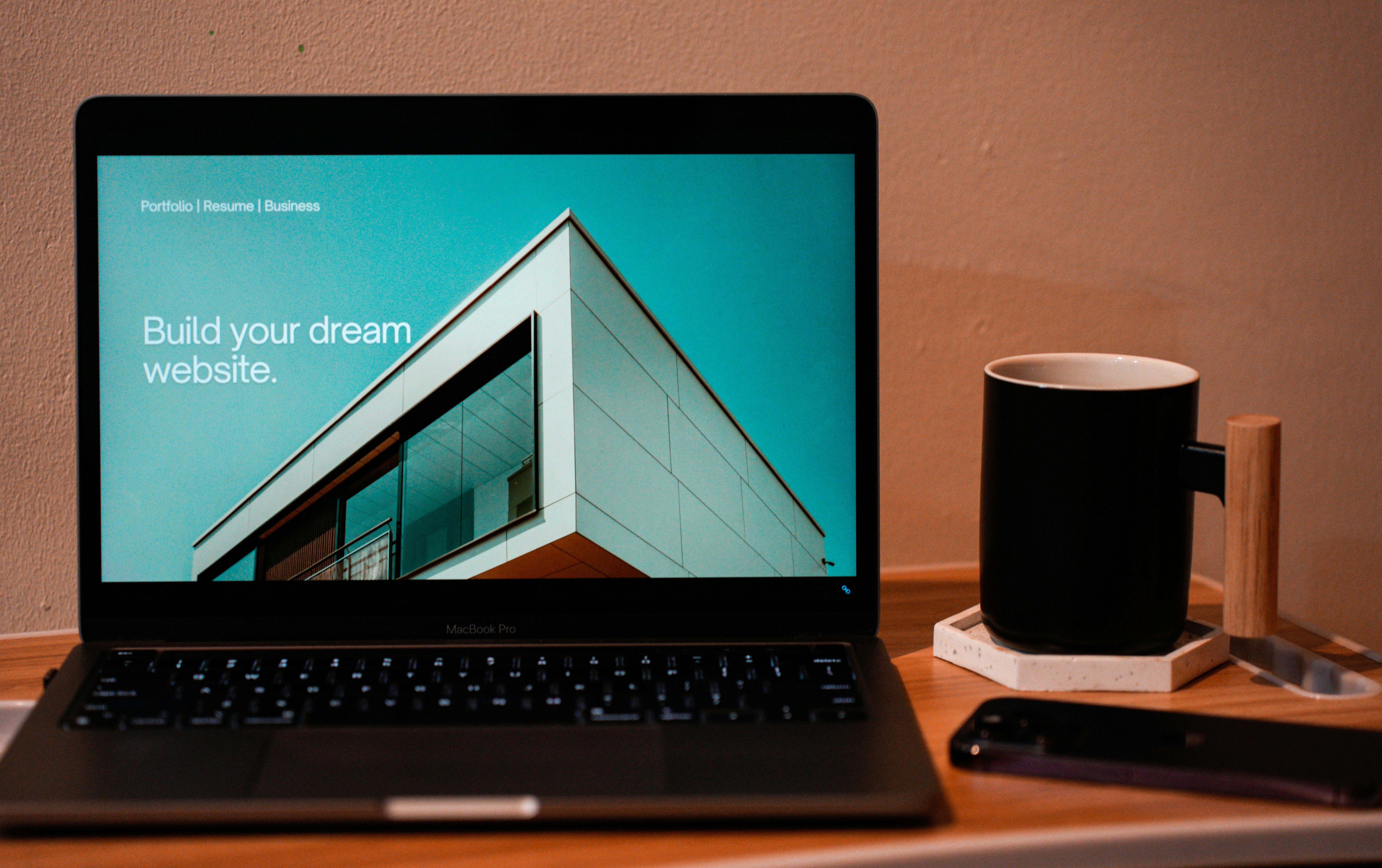 Desktop website design mockup built by Diamondback Coding